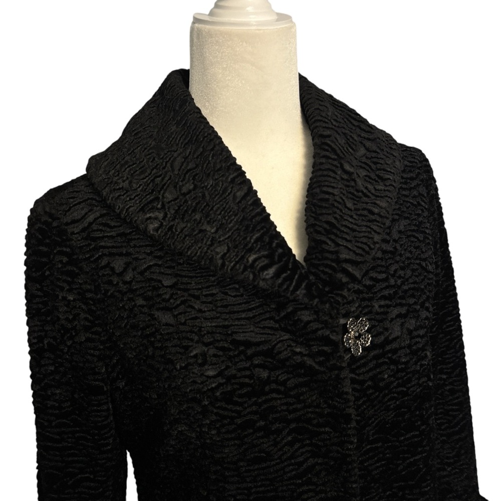 Anthropologie Odille Faux Persian Lamb Fur Coat - Picture 2 of 6